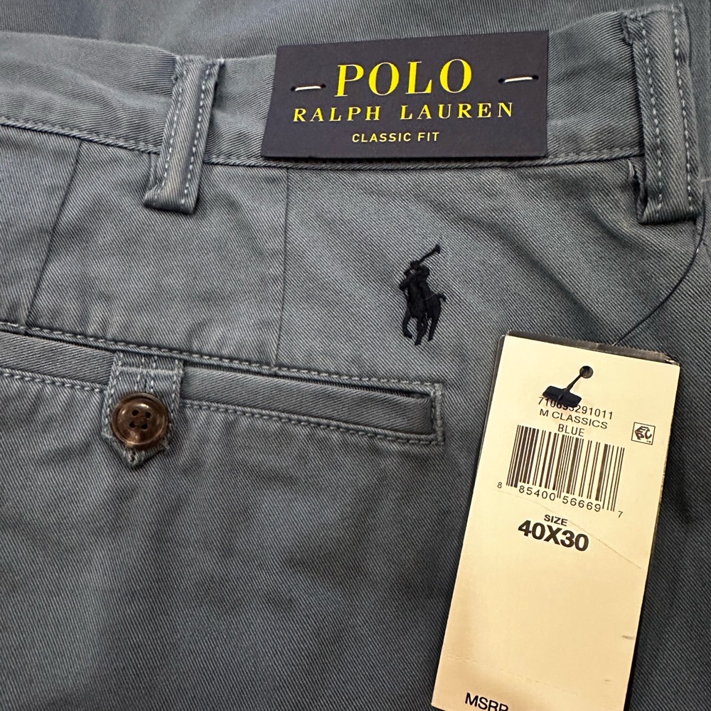 Polo by Ralph Lauren Men's Blue Classic Fit Pants